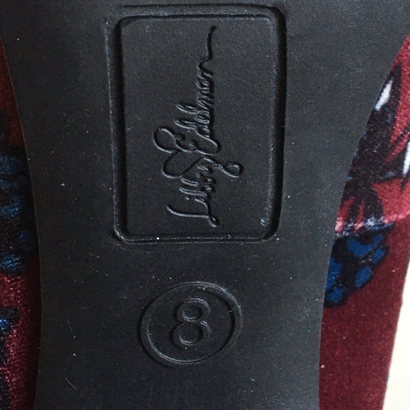 Libby Edelman Burgundy Velvet Heels - Picture 4 of 5